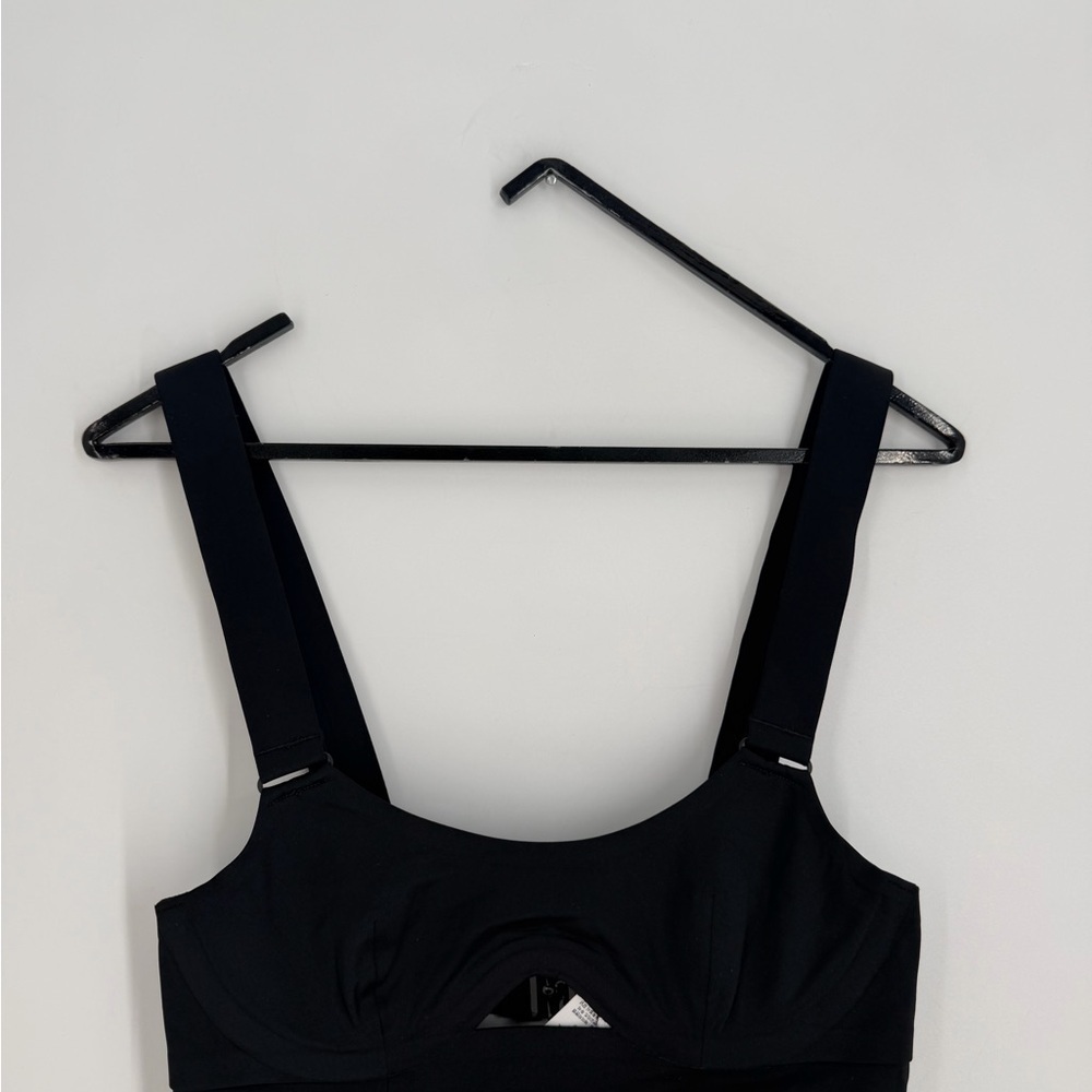 Cos Black Cut Out Scoop Neck One Piece Bandeau Swimsuit